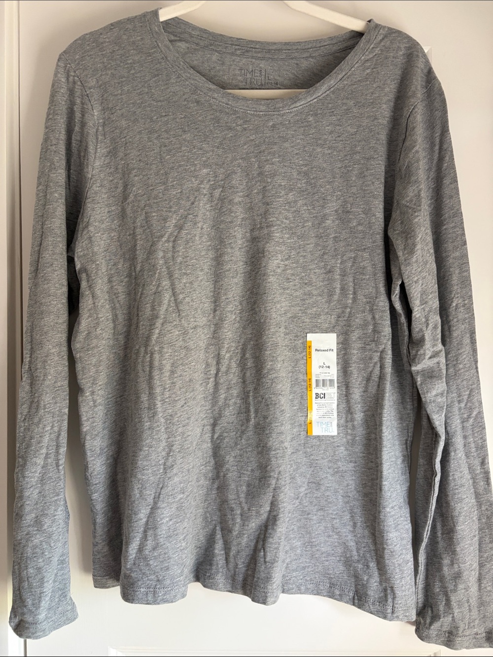 💙 Time and Tru Gray Long Sleeve Crewneck Tee